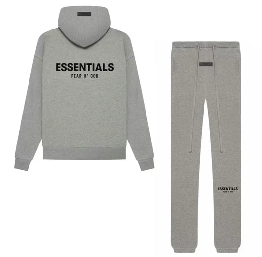 Dark Oatmeal Essentials Set Hoodie & Pants